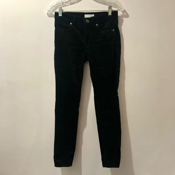 Black Velvet Skinny Pants - Picture 2 of 8